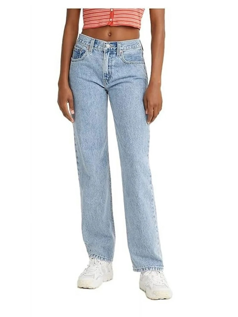 Levi's Light Blue Low Pro Mid Rise Relaxed Straight Leg Jeans (28x30)